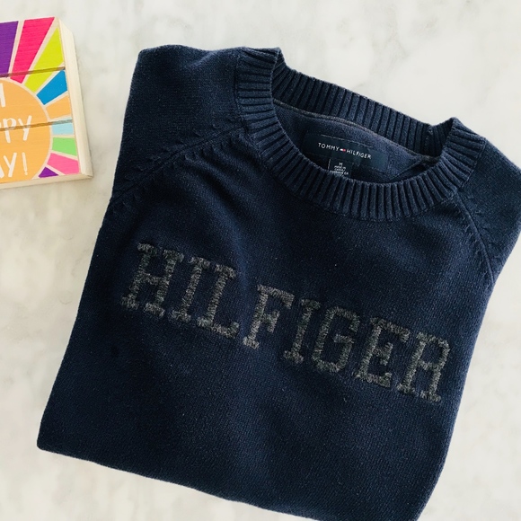 Tommy Hilfiger Other - Tommy Hilfiger Crew Sweater M Navy Embroidered '10